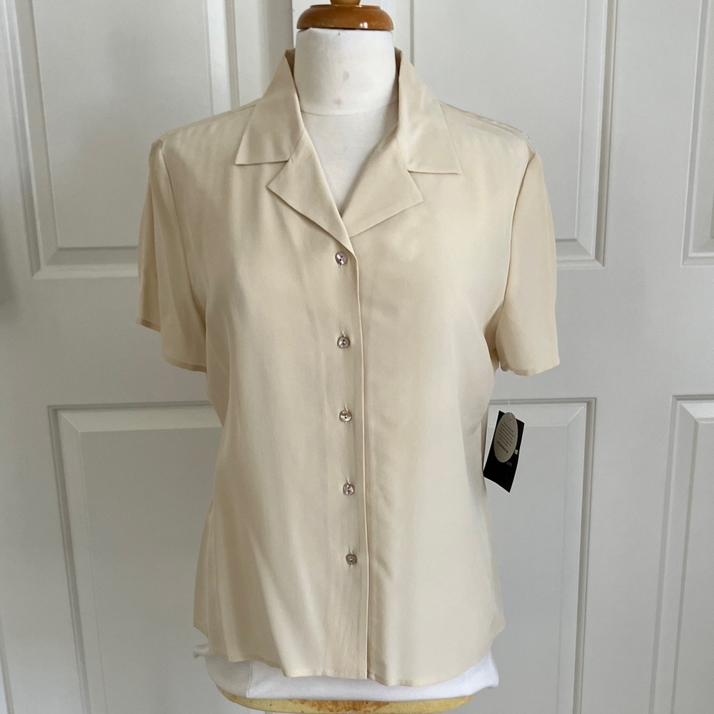 Liz Claiborne Cream Button Down Shirt